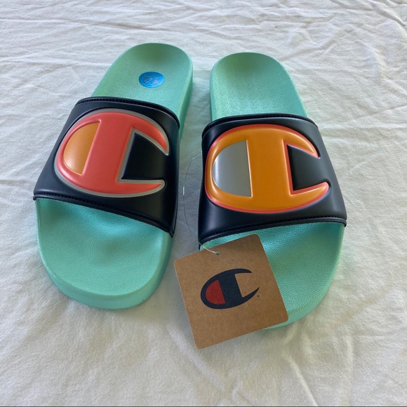 Men’s Champion Navy/Multicolor Slides - Picture 6 of 6